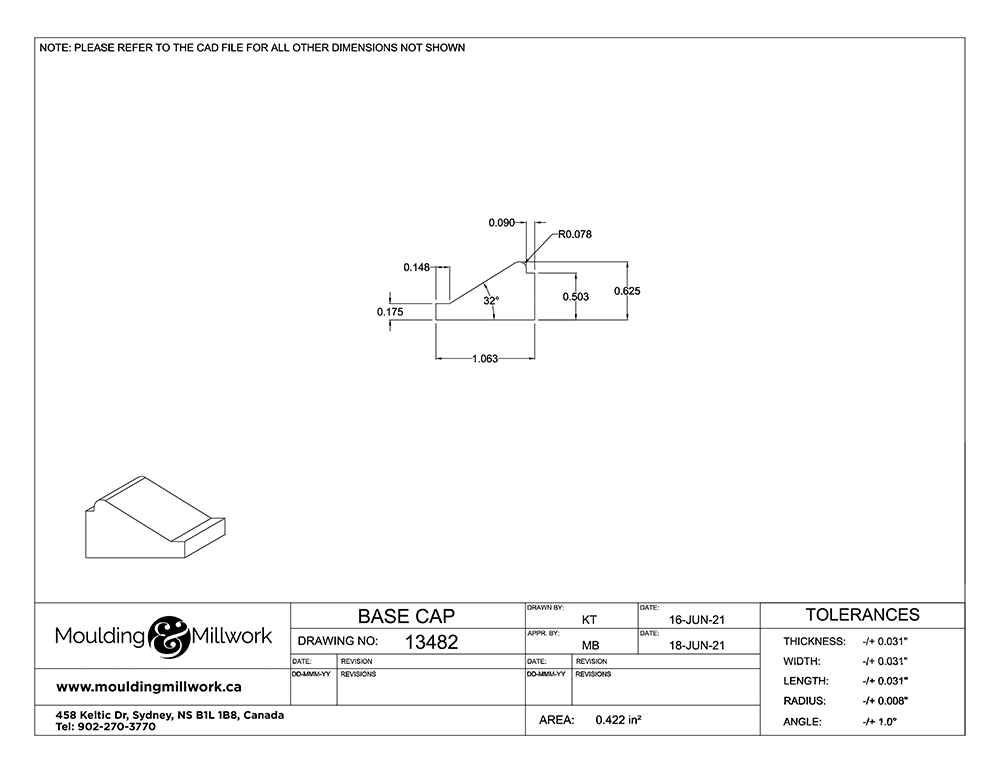 Craftsman Base Cap 5/8" X 1 1/16"