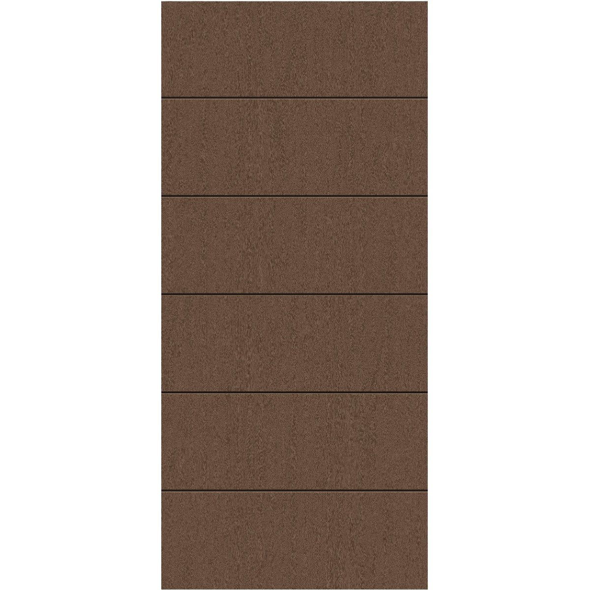 Fiberglass Oak Grain Grooved 6 Equal Door