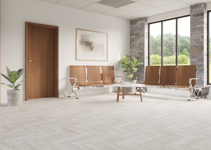 Vinyl Sheet - Mannington Silver Twill Wool