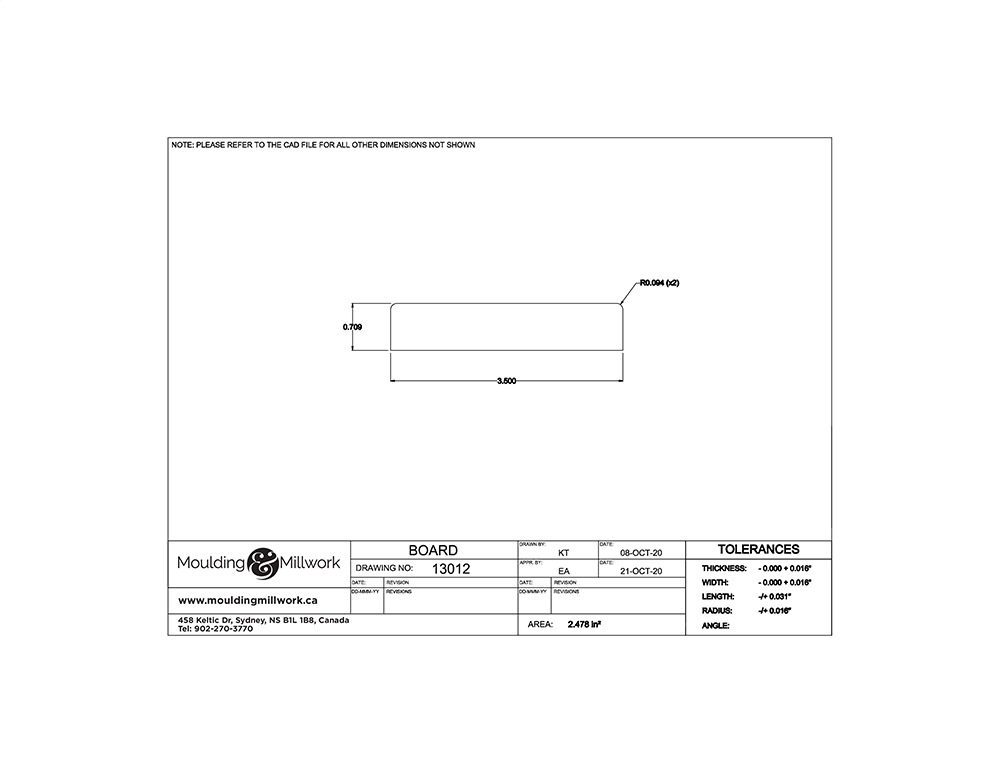 1 X 4 S4S Square E2E Primed MDF