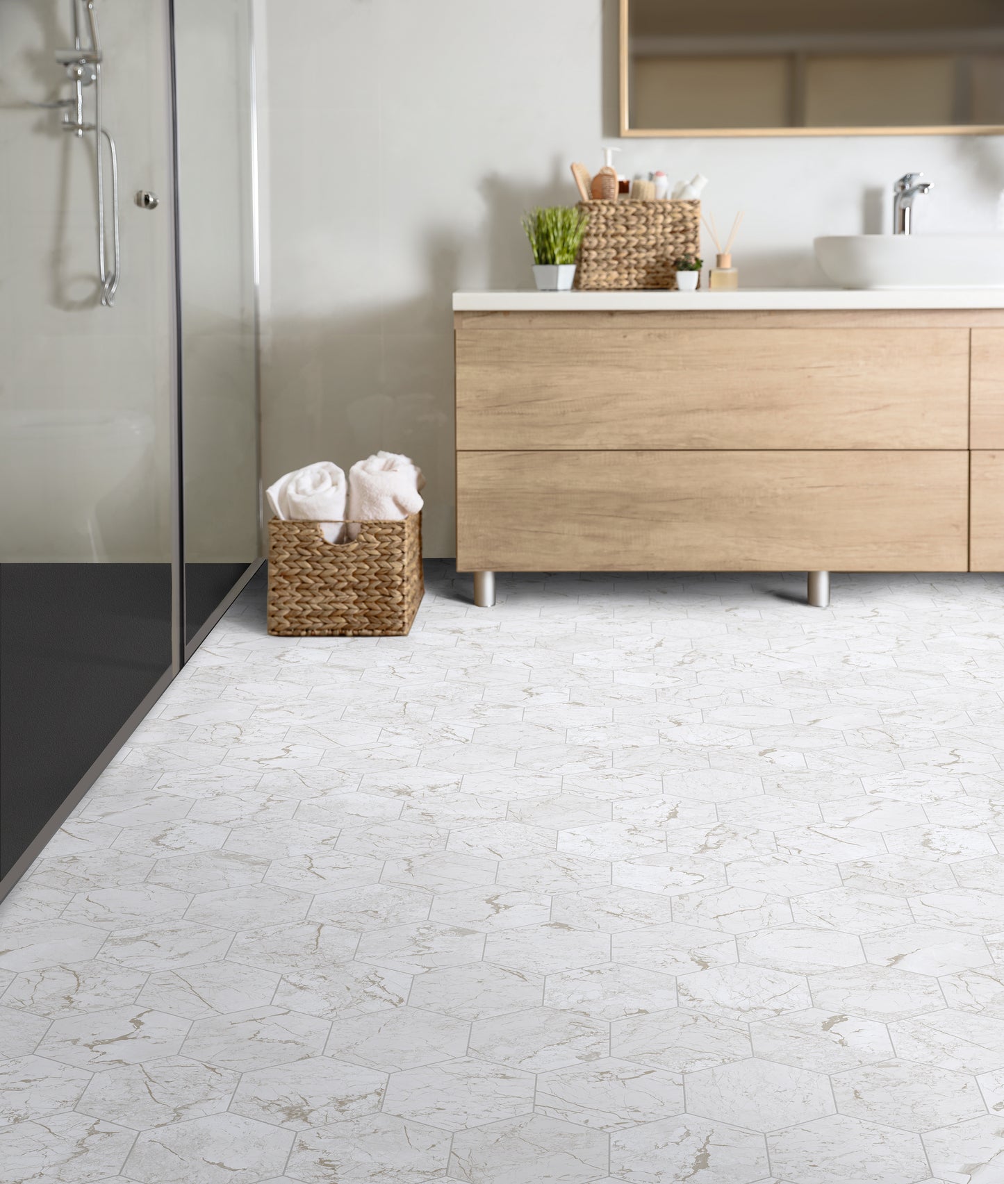 Vinyl Sheet - Tarkett Trutex Nero Hex White