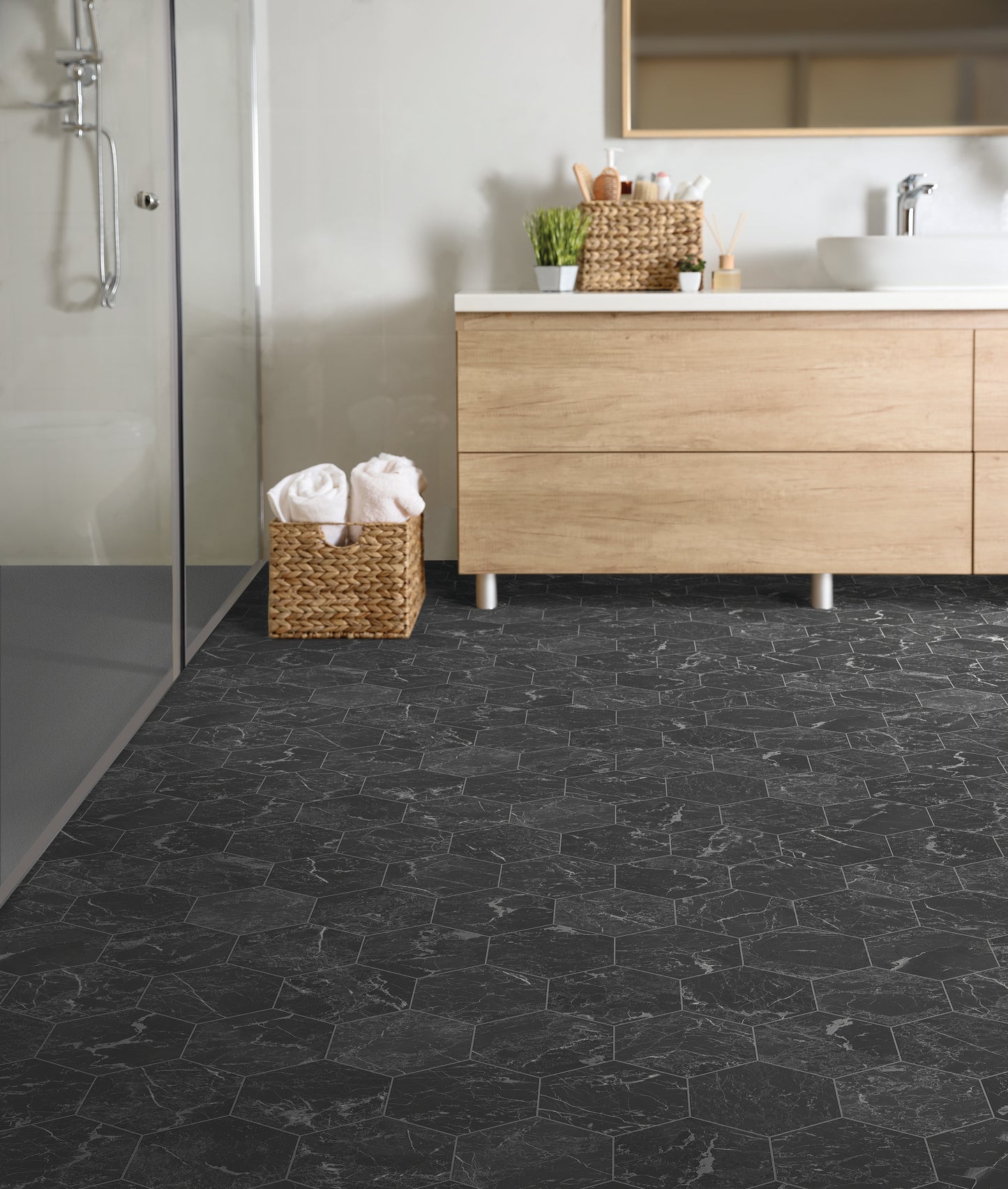 Vinyl Sheet - Tarkett Trutex Nero Hex Black