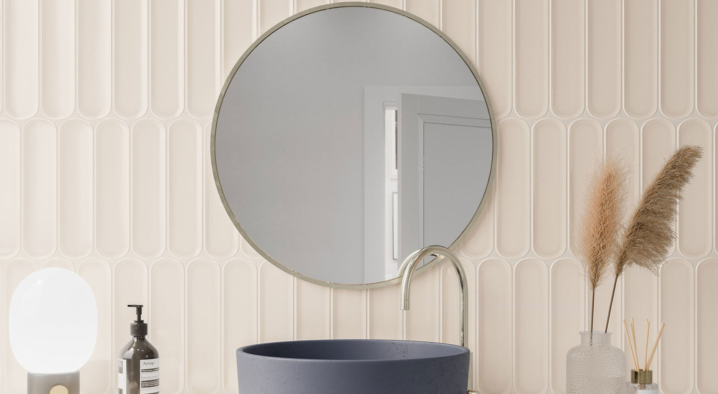 Ceramic Tile - Aquarelle Vapor Oval 3" x 12"