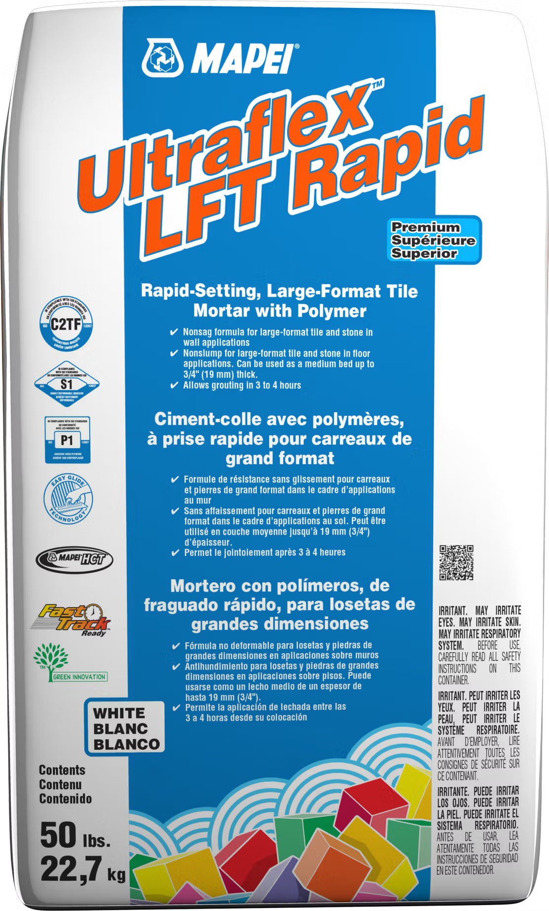 Mapei Mortar Ultraflex LFT Rapid Set 50Lb White