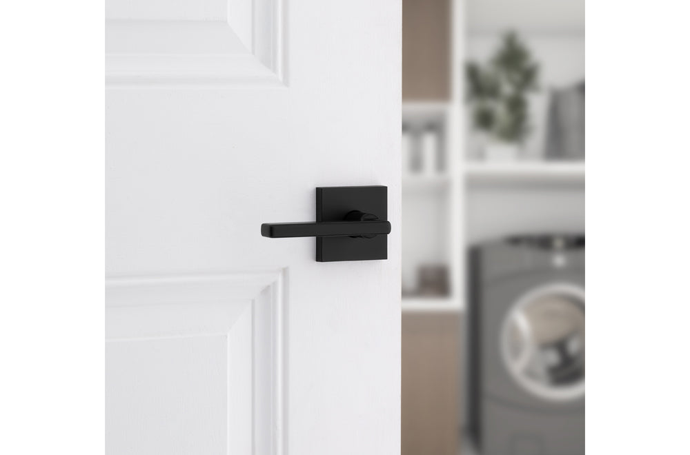 Door Hardware - Weiser Lever Halifax Sqaure Matte Black