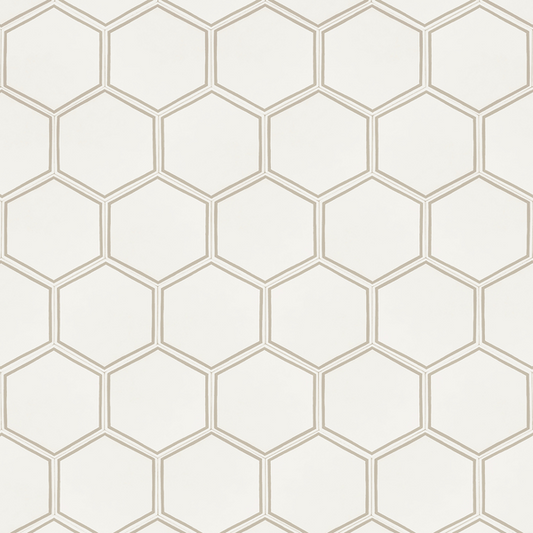 Vinyl Sheet - Mannington Silver Hex Charm