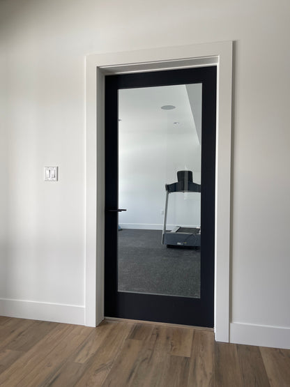 1 Lite Clear Glass Solid French Door
