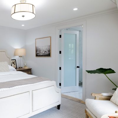 1 Lite Frosted Glass Solid French Door