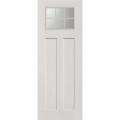Fiberglass Smooth Craftsman with 22" x 15.25" 6 Lite SDL Clear