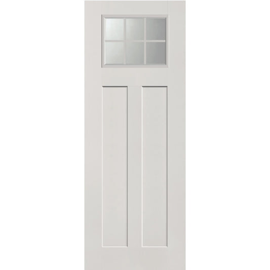 Fiberglass Smooth Craftsman with 22" x 15.25" 6 Lite SDL Clear