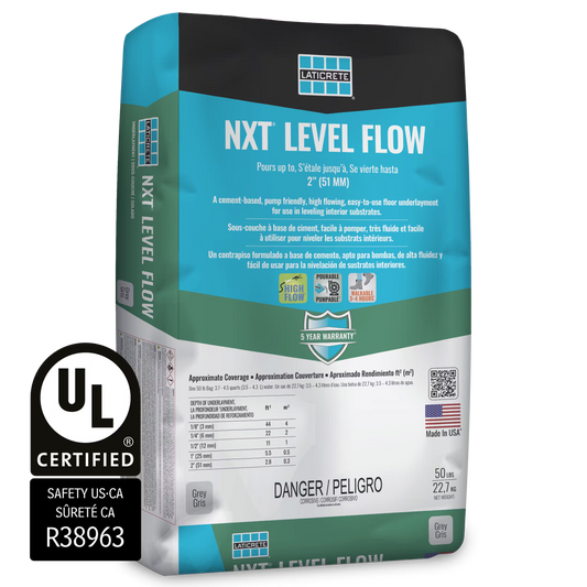Laticrete NXT Level Flow Self-Leveling Cement-Based Underlayment Grey 50