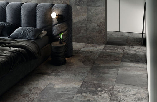 Porcelain Tile - Slate Dark 24" X 24"