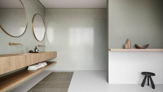 Porcelain Tile - New Soho Mosaic Canvas White Square
