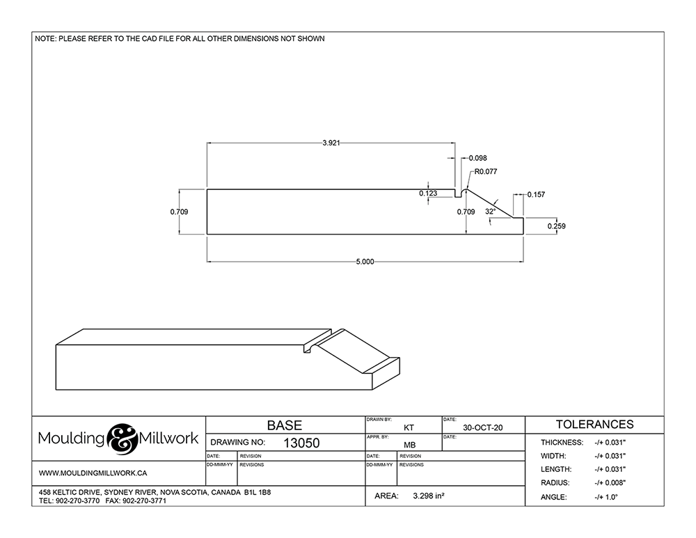 Craftsman Baseboard 3/4" x 5"