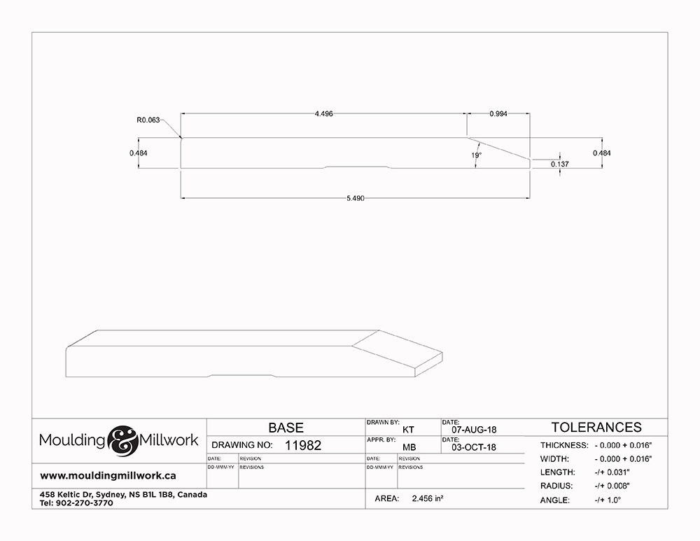 M Collection Baseboard 1/2" X 5 1/2"