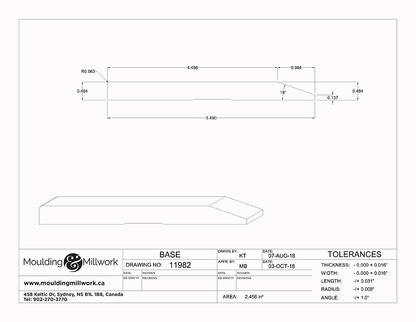 M Collection Baseboard 1/2" X 5 1/2"
