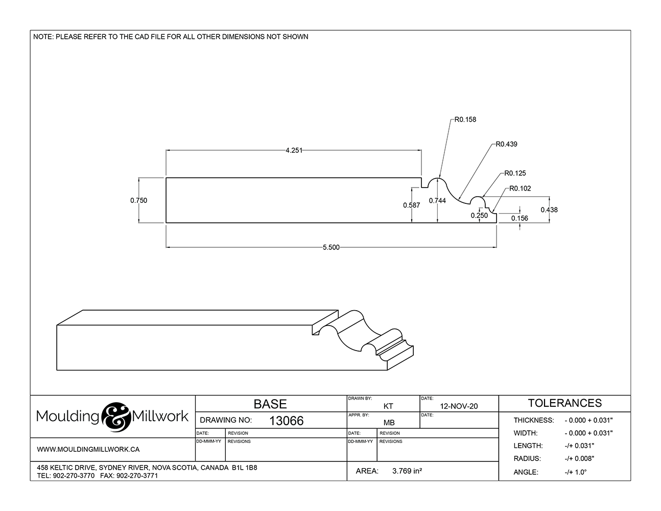 Heritage Baseboard 3/4" X 5 1/2"