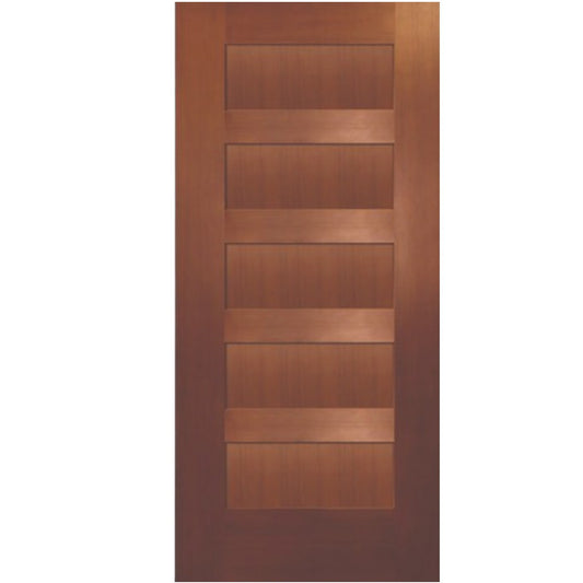 Fiberglass 5-Panel Fir Grain Door