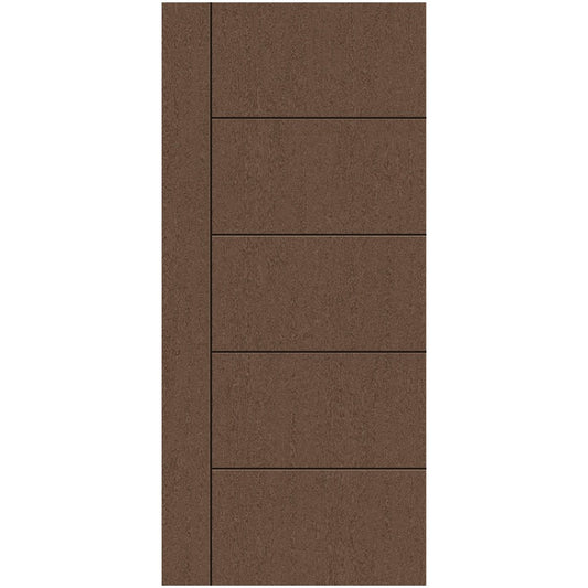 Fiberglass Oak Grain Grooved Right Hand Inswing Door