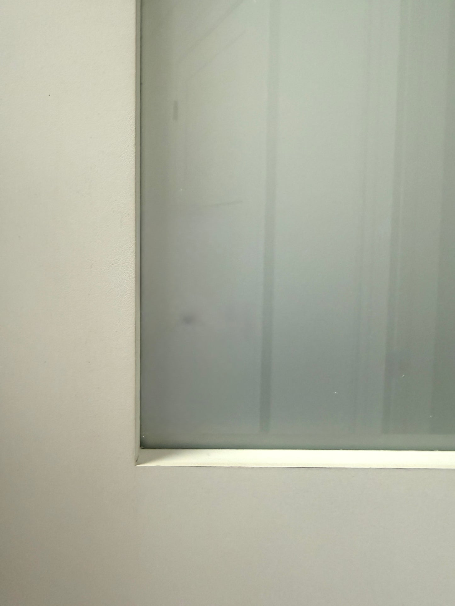 3 Equal Lite Frosted Glass Solid French Door