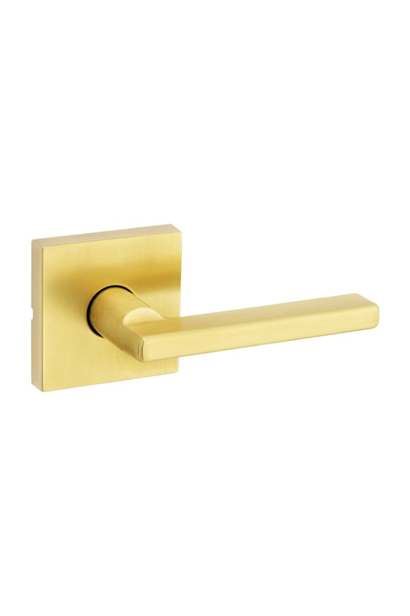 Door Hardware - Weiser Lever Halifax Sqaure Satin Brass