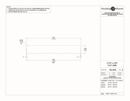 Door Jamb 11/16" X 4 5/8"