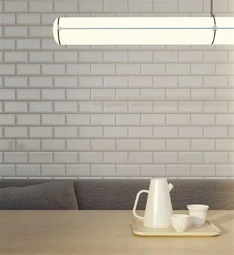 Ceramic Tile - Soho Canvas White 3x6 Glossy