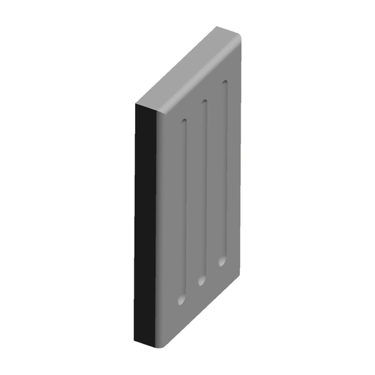 Fluted Plinth 1" X 4 1/8"