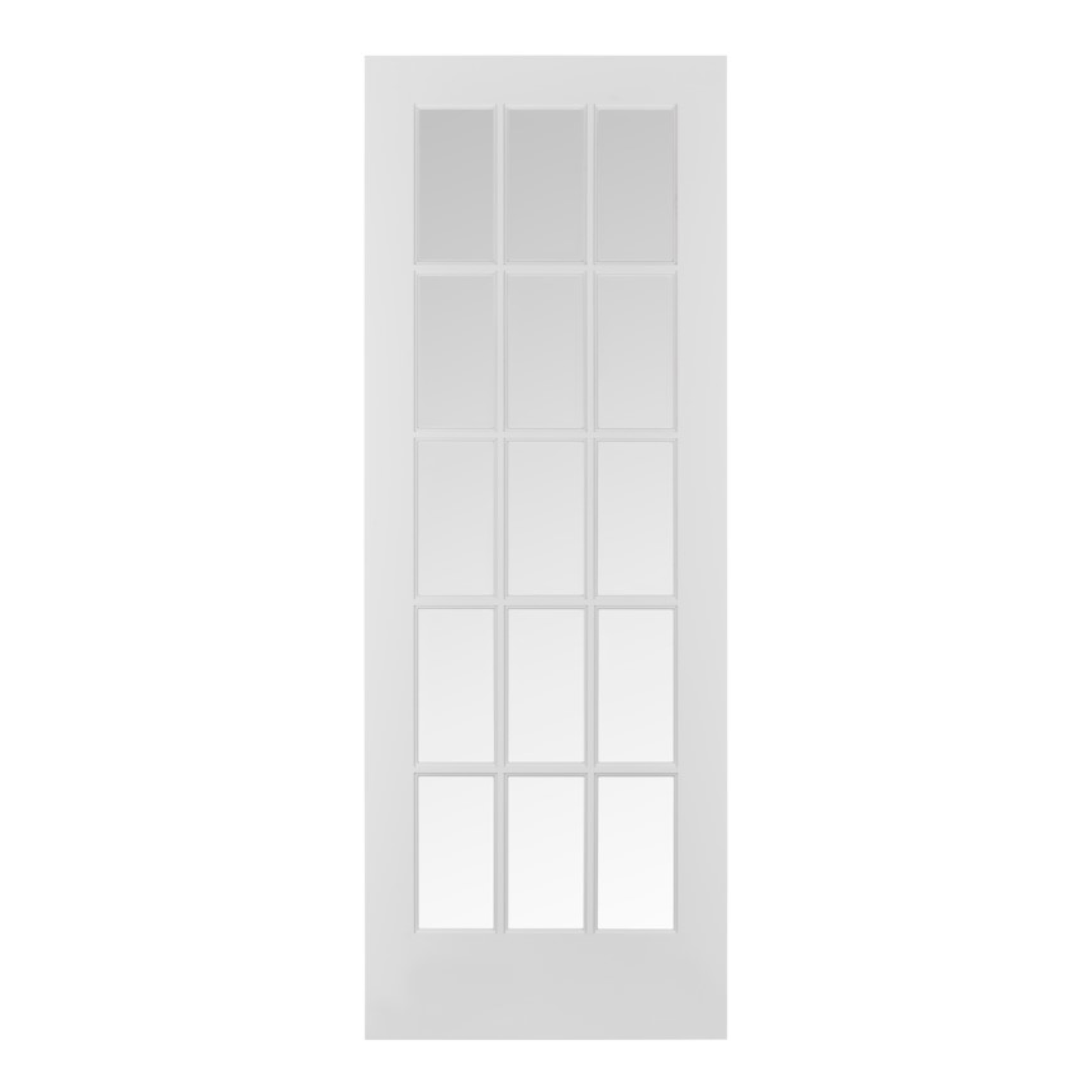 15 Lite Wood Bar Clear Glass Solid French Door