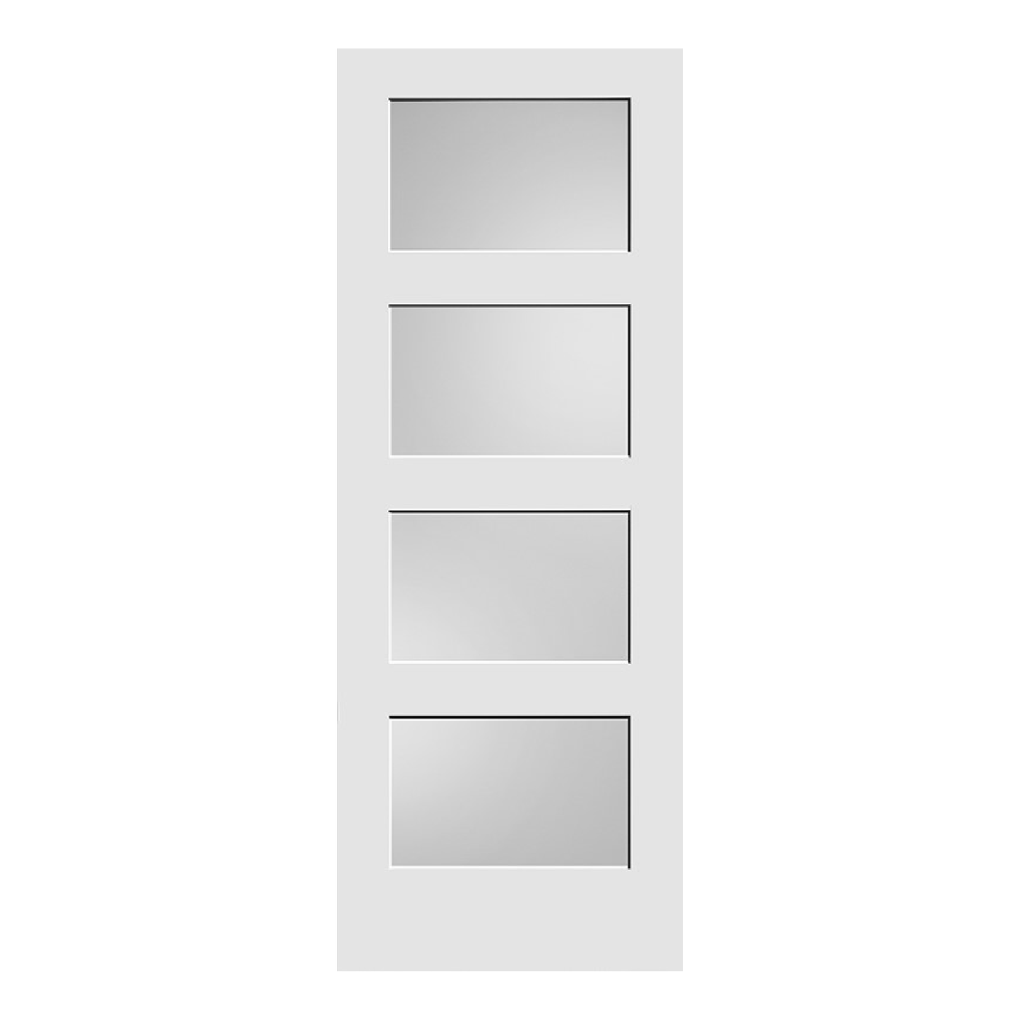 4 Equal Lite Frosted Glass Solid French Door