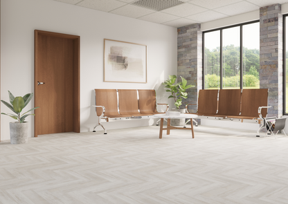 Vinyl Sheet - Mannington Silver Twill Wool