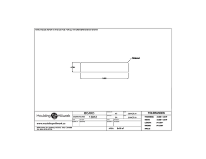 1 X 4 S4S Square E2E Primed MDF