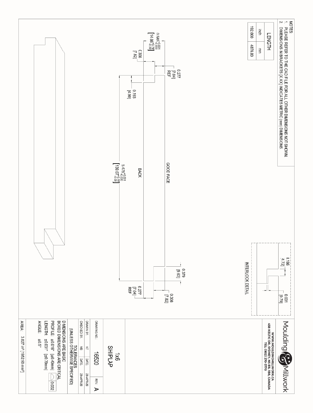 Shiplap 5/8" X 5 1/2"