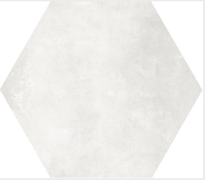 Porcelain Tile -  Form Ivory Hexagon 7"x8"