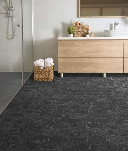 Vinyl Sheet - Tarkett Trutex Nero Hex Black