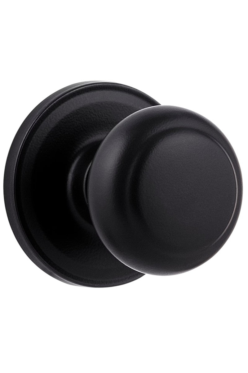 Door Hardware - Weiser Knob Troy Square Matte Black