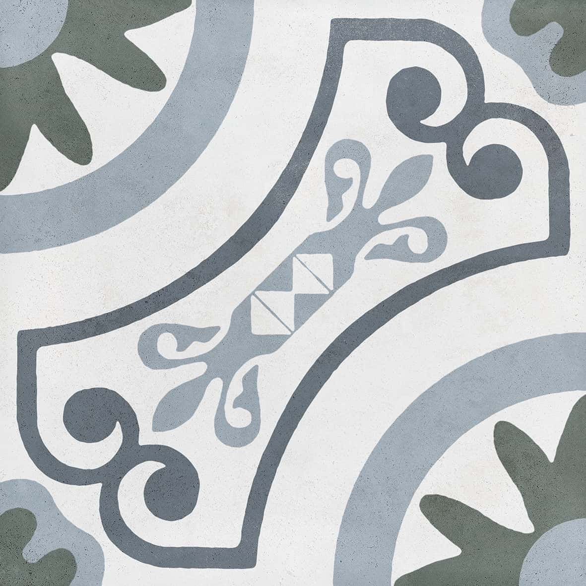 Porcelain Tile -   Havana White Garden 8.8 x 8.8