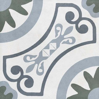 Porcelain Tile -   Havana White Garden 8.8 x 8.8
