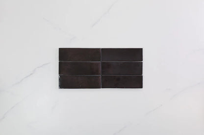 Ceramic Tile - New Soho Retro Black Gloss Subway 3" x 6"