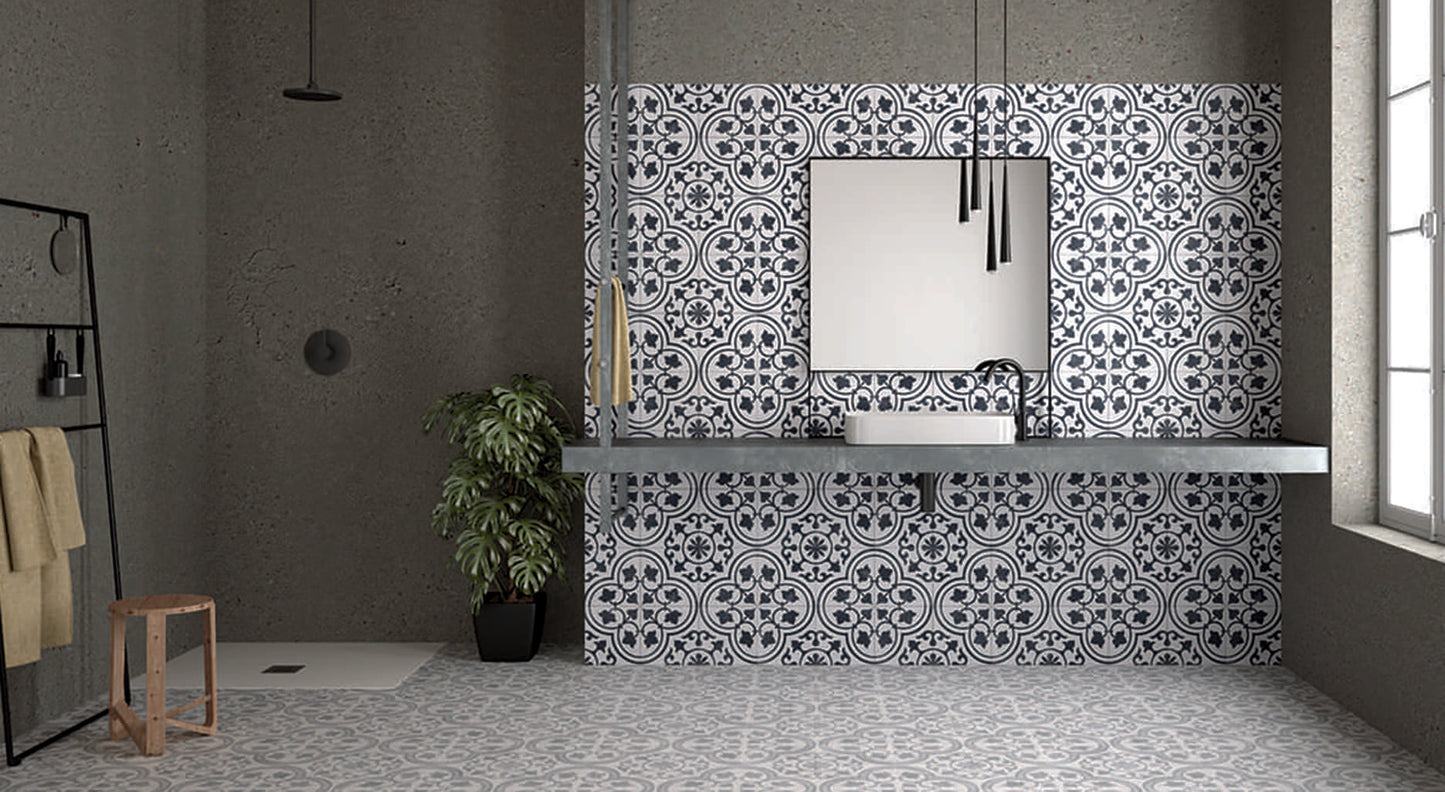 Porcelain Tile -  Cuban Ornate 8.8 x 8.8