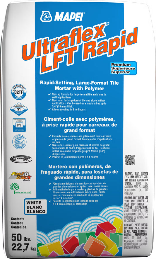 Mapei Mortar Ultraflex LFT Rapid Set 50Lb White