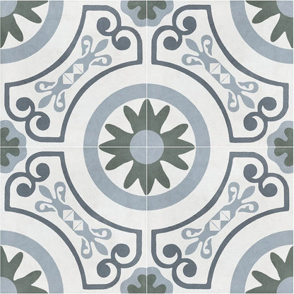 Porcelain Tile -   Havana White Garden 8.8 x 8.8