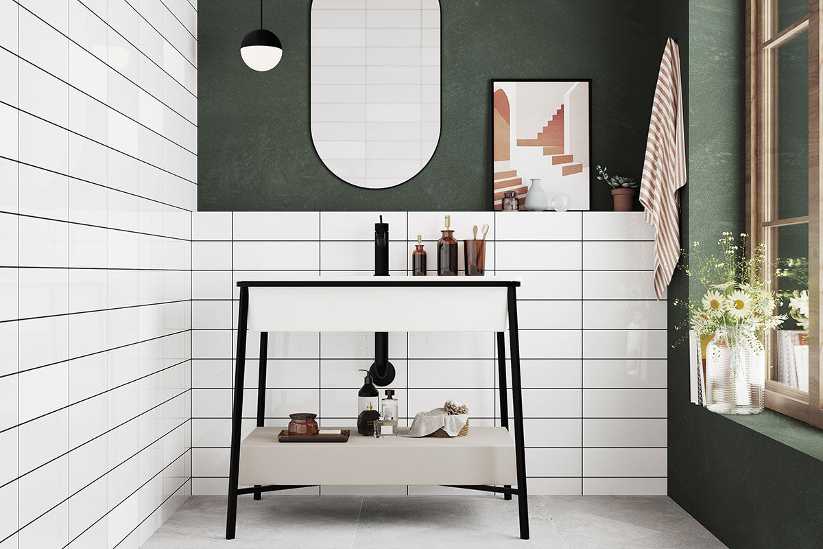 Ceramic Tile - Snow White Glossy