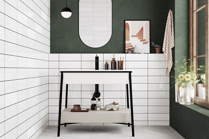 Ceramic Tile - Snow White Glossy