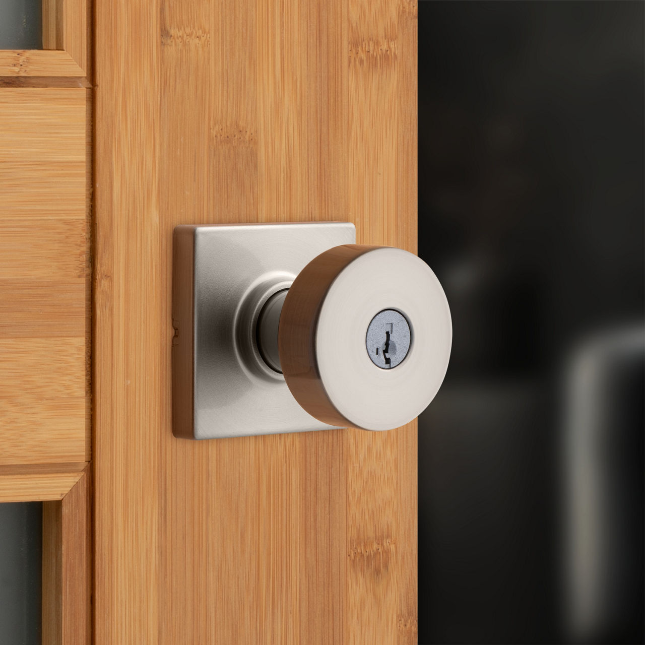 Door Hardware - Weiser Knob Cambie Square Satin Nickel