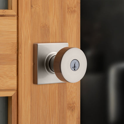 Door Hardware - Weiser Knob Cambie Square Satin Nickel