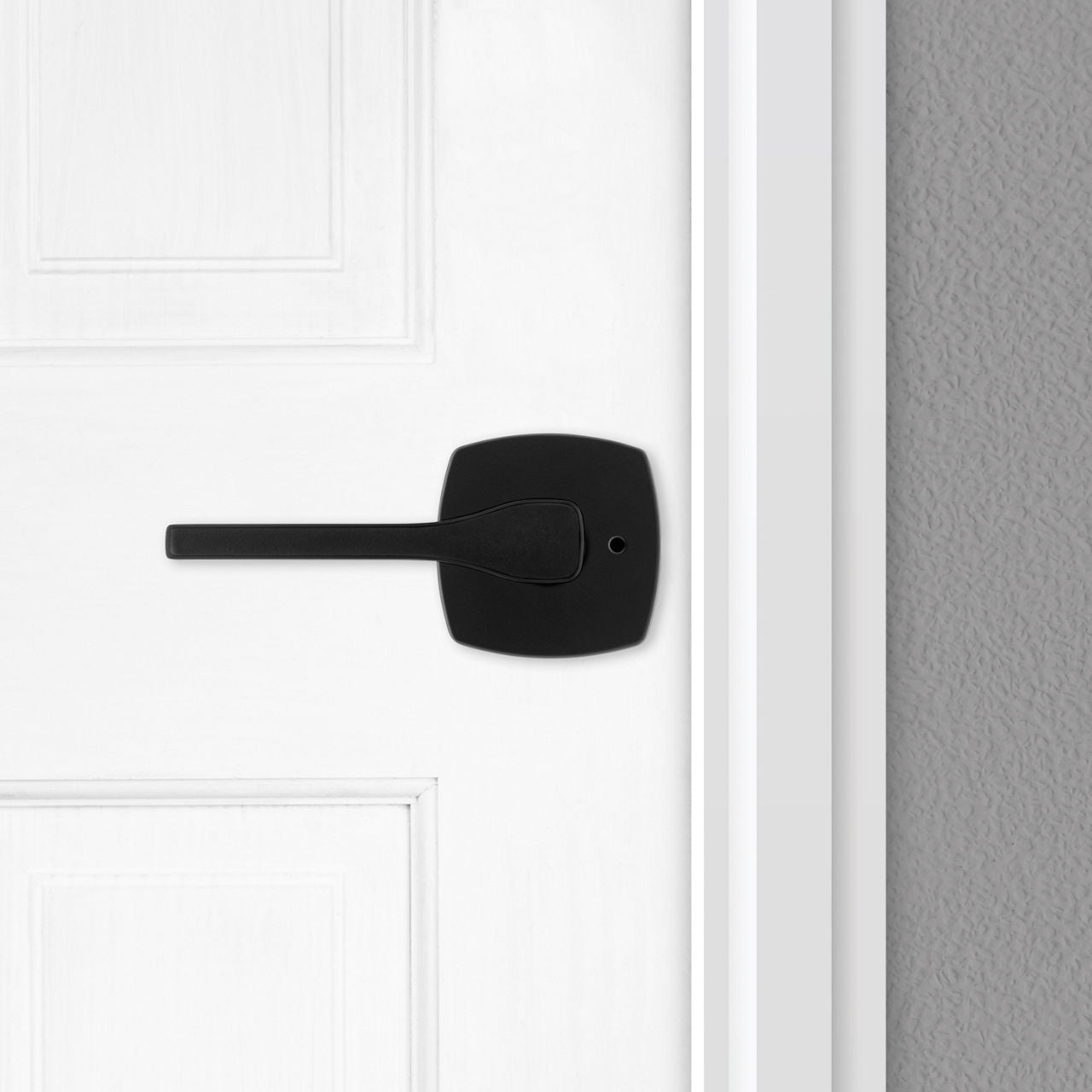 Door Hardware - Weiser Lever Prague Sqaure Matte Black
