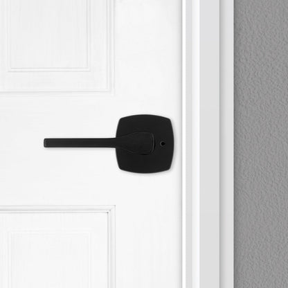 Door Hardware - Weiser Lever Prague Sqaure Matte Black
